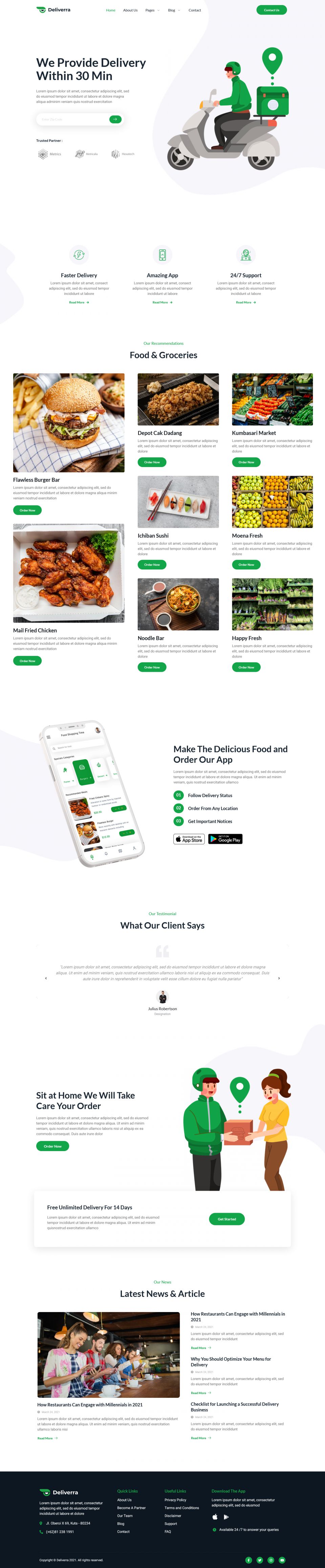 WordPress template ThemeForest Deliverra