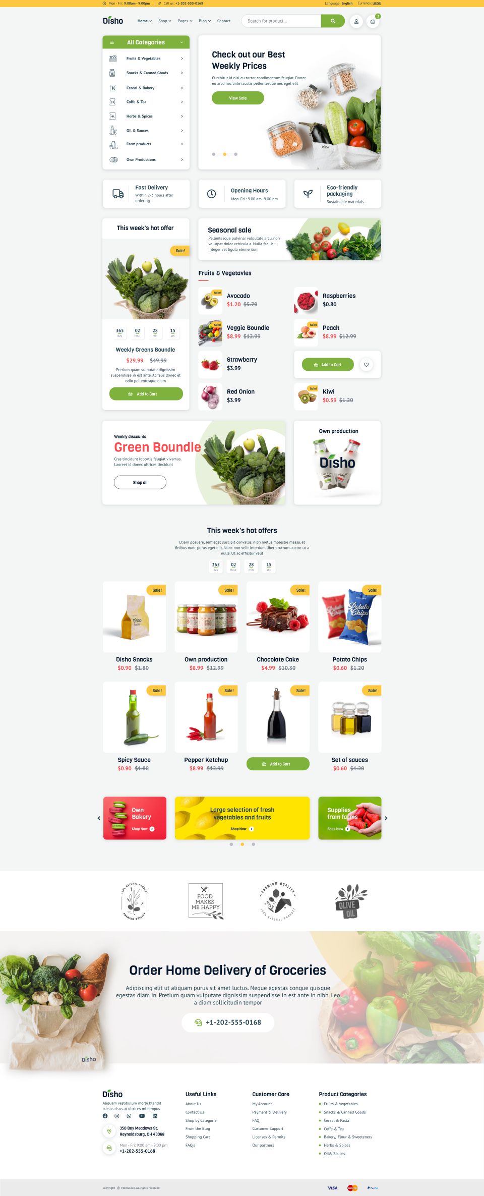 WordPress template ThemeForest Disho