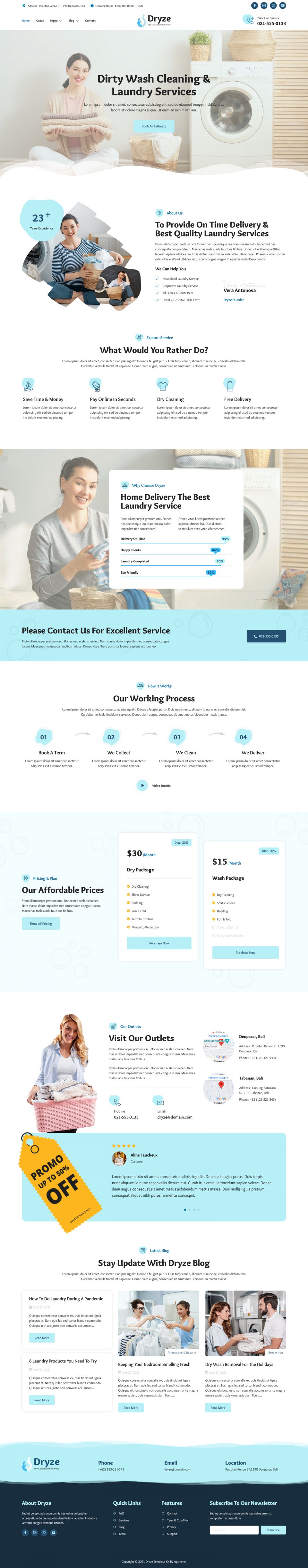 WordPress template ThemeForest Dryze
