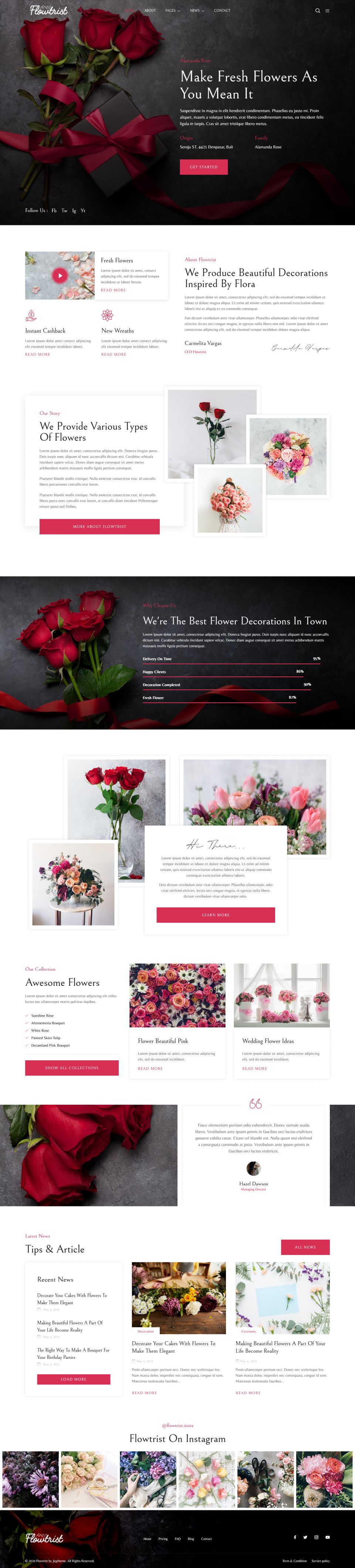 WordPress template ThemeForest Flowtrist