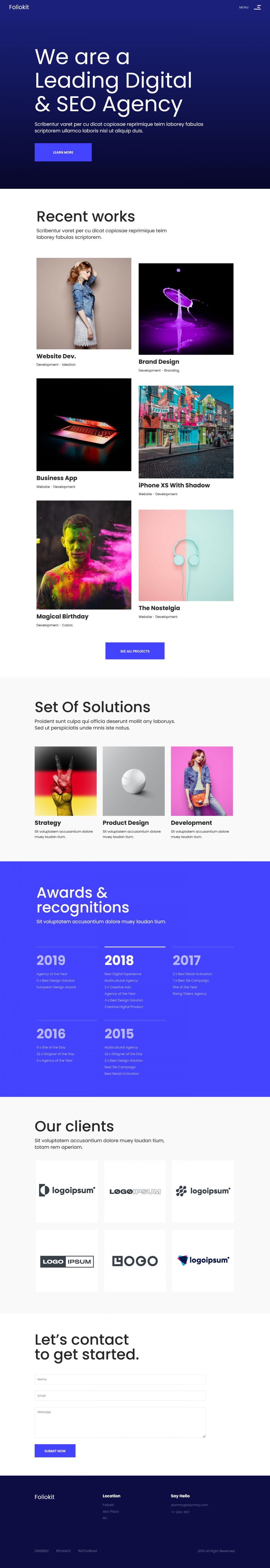 WordPress template ThemeForest Foliokit