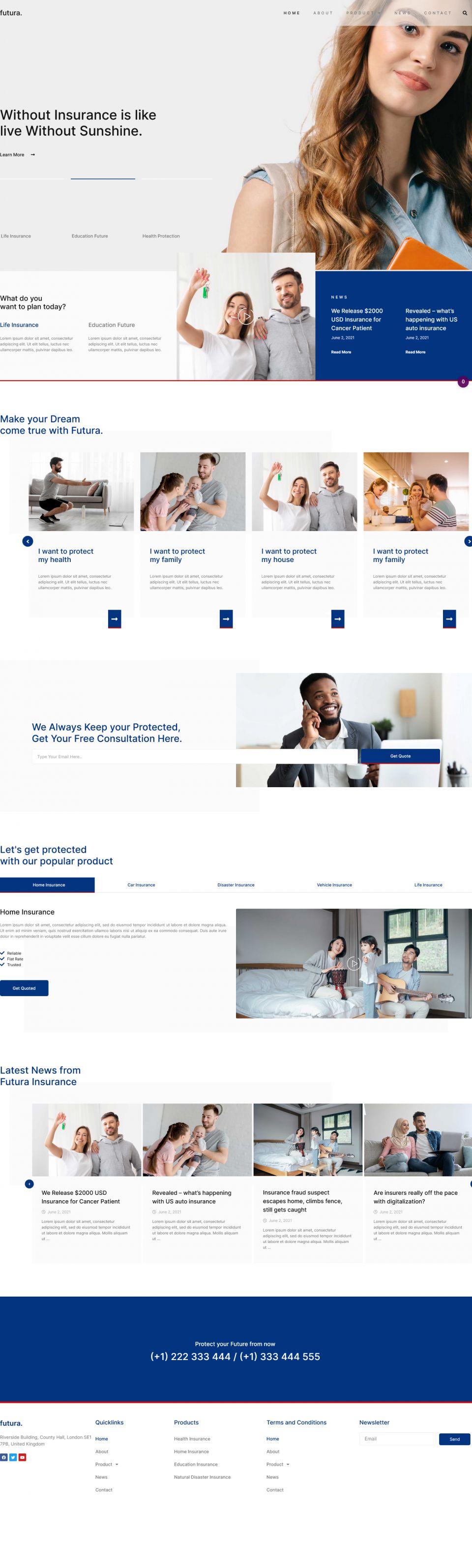WordPress template ThemeForest Futura
