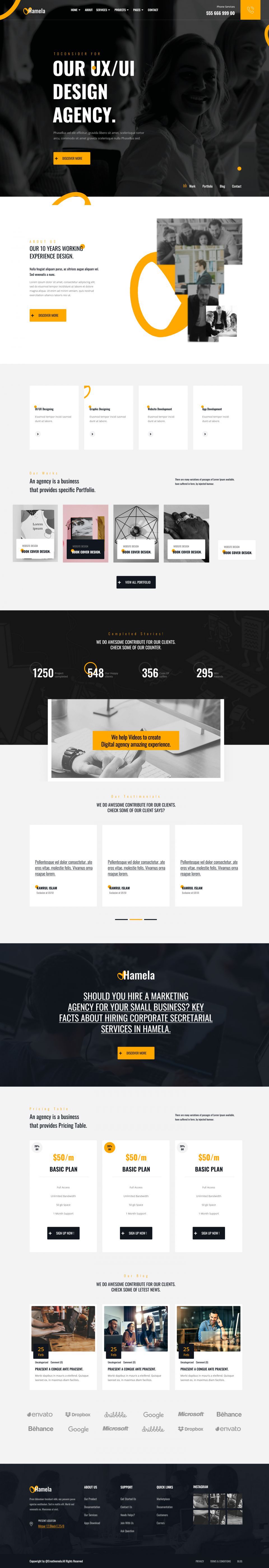 WordPress template ThemeForest Hamela