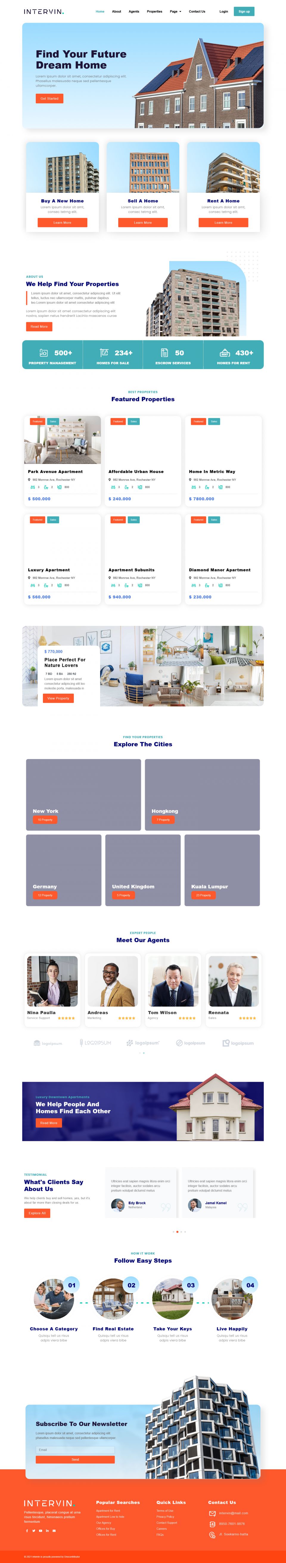 WordPress template ThemeForest Intervin