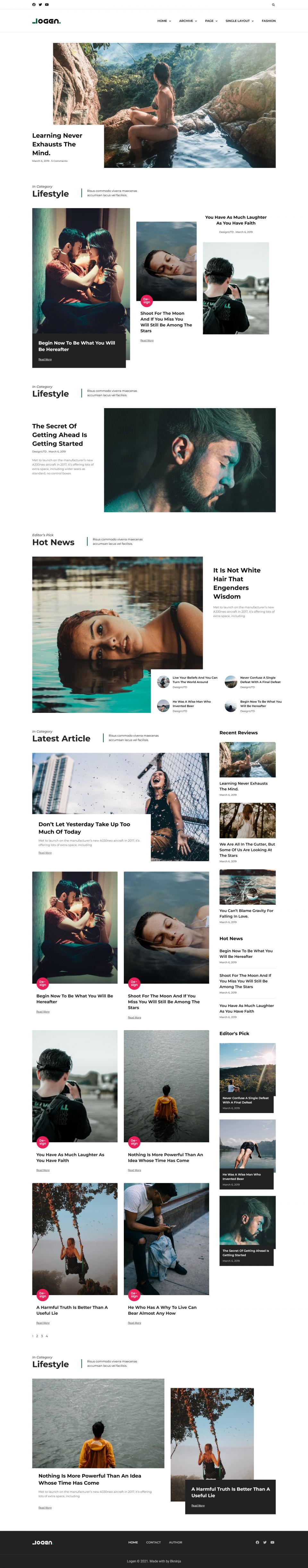 WordPress template ThemeForest Logen