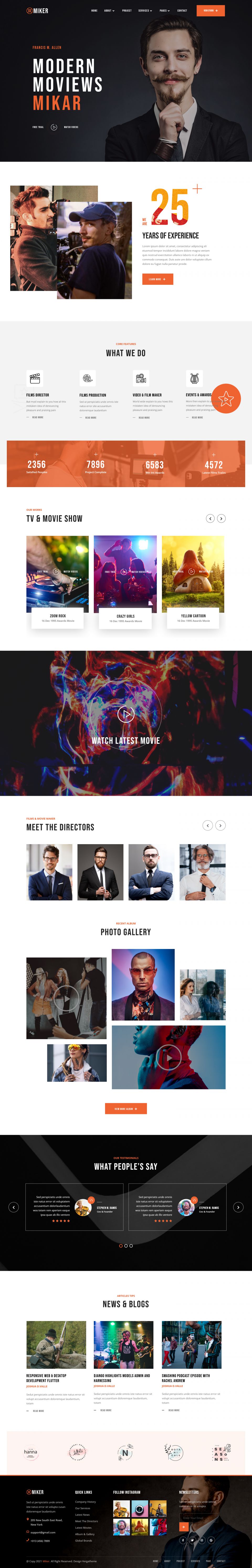 WordPress template ThemeForest Miker