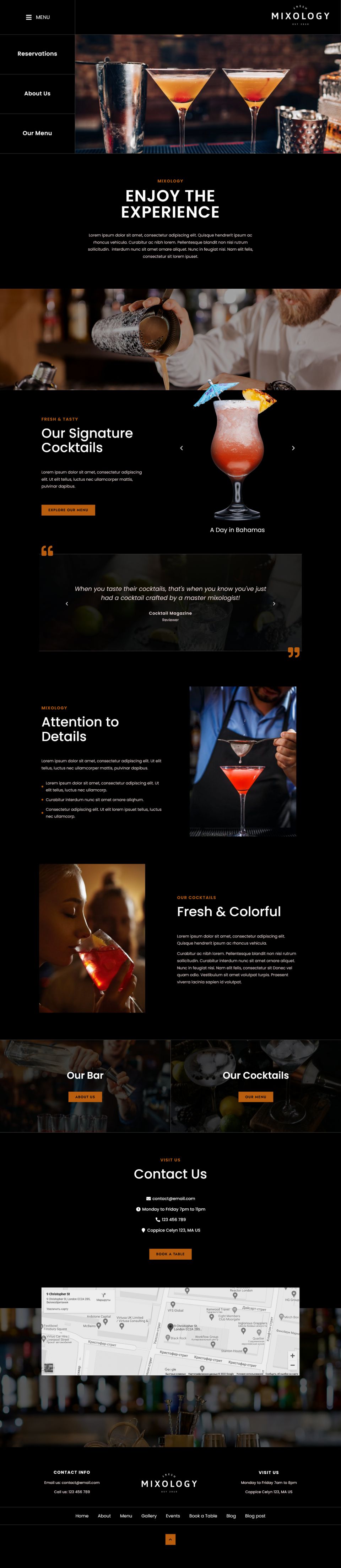 Template ThemeForest Mixology WordPress template ThemeForest Mixology