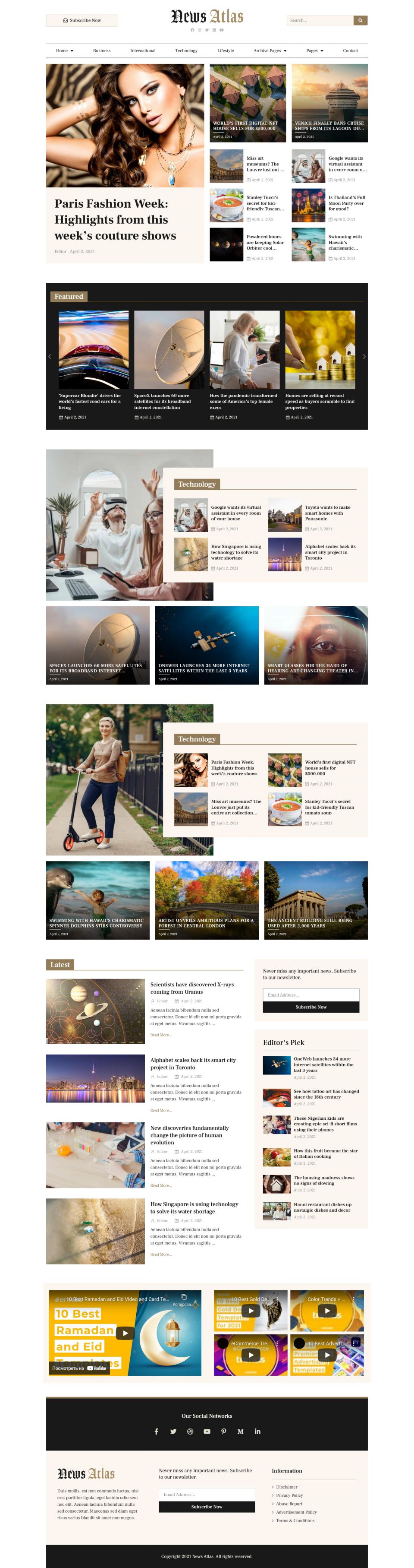 WordPress template ThemeForest NewsAtlas