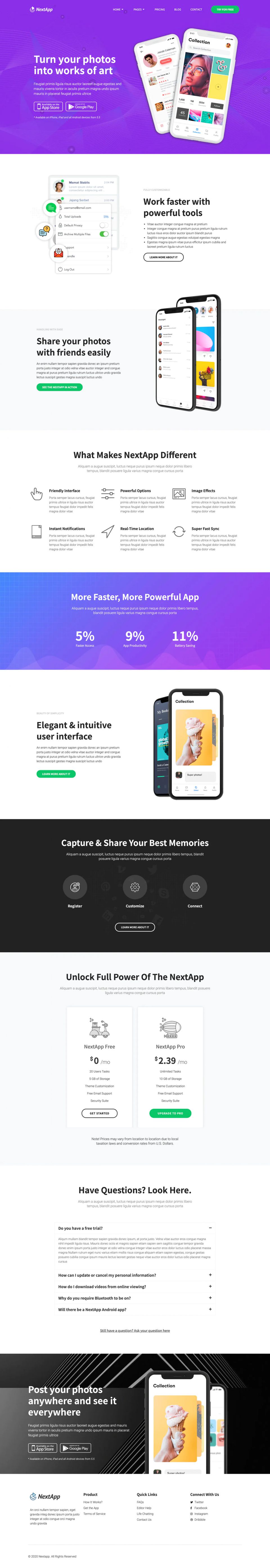 WordPress template ThemeForest NextApp