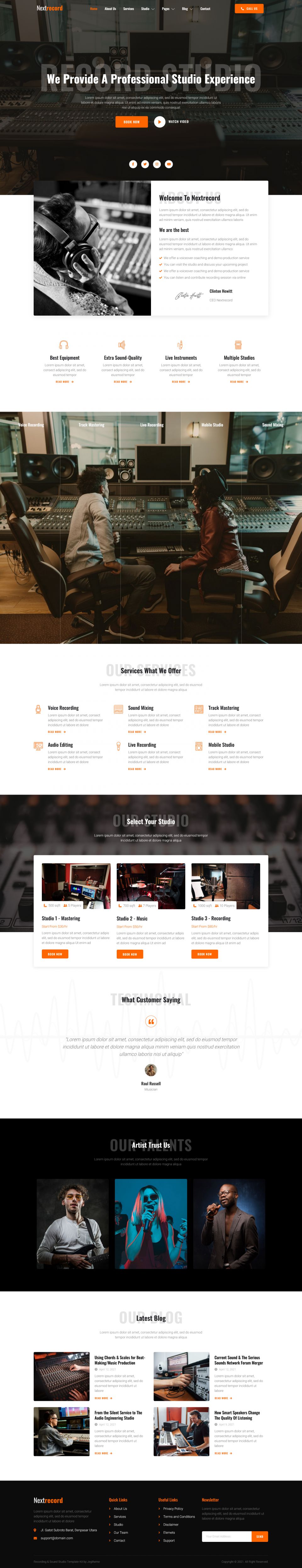 WordPress template ThemeForest Nextrecord