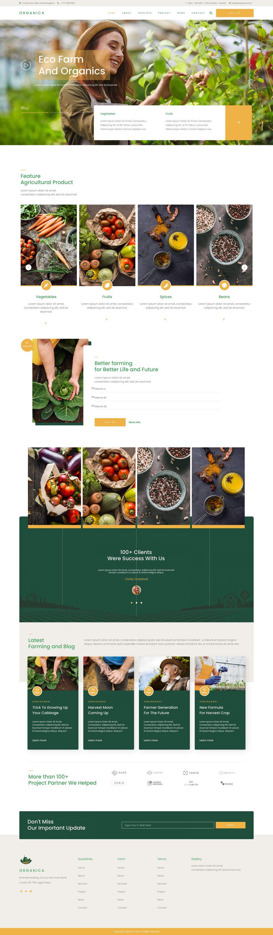 Template ThemeForest Organica WordPress template ThemeForest Organica