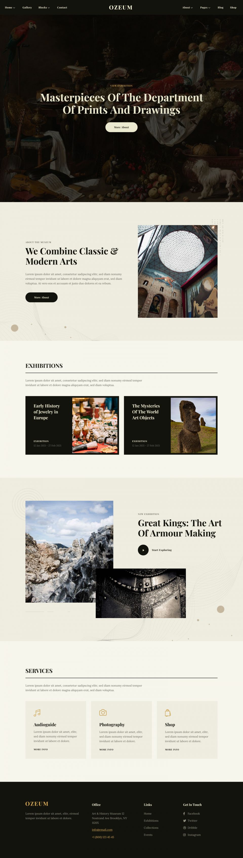 WordPress template ThemeForest Ozeum