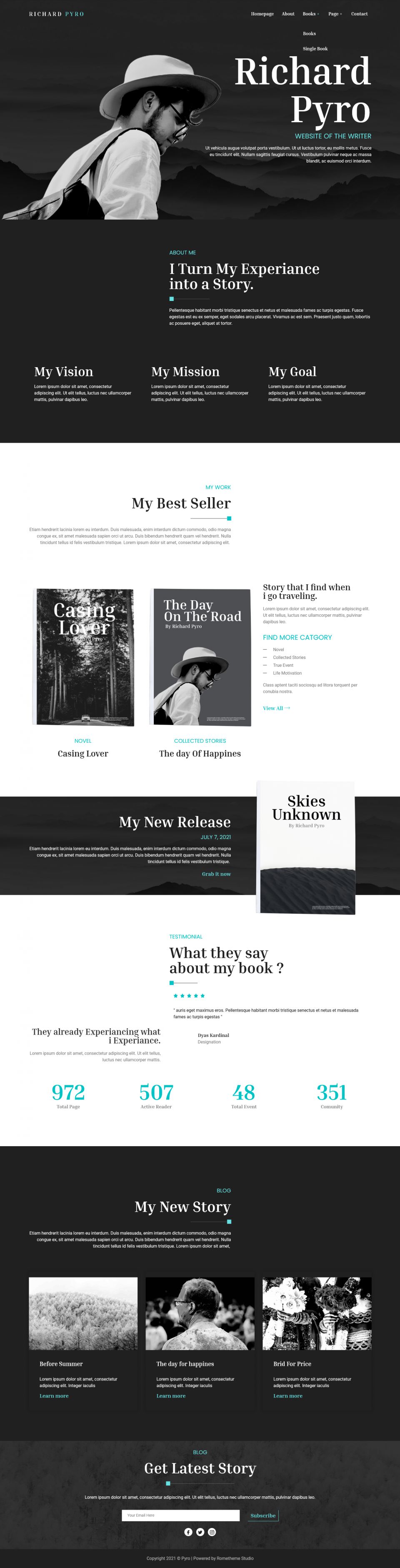 WordPress template ThemeForest Pyro