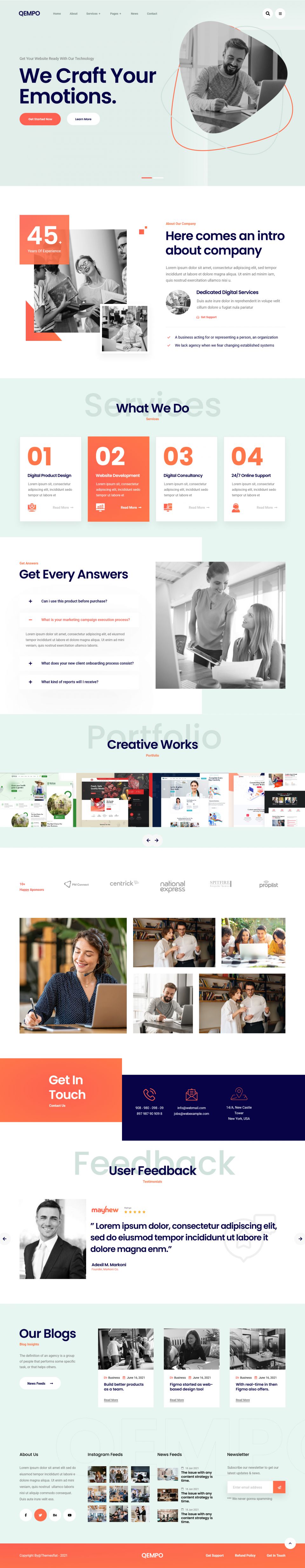 Template ThemeForest Qempo WordPress template ThemeForest Qempo