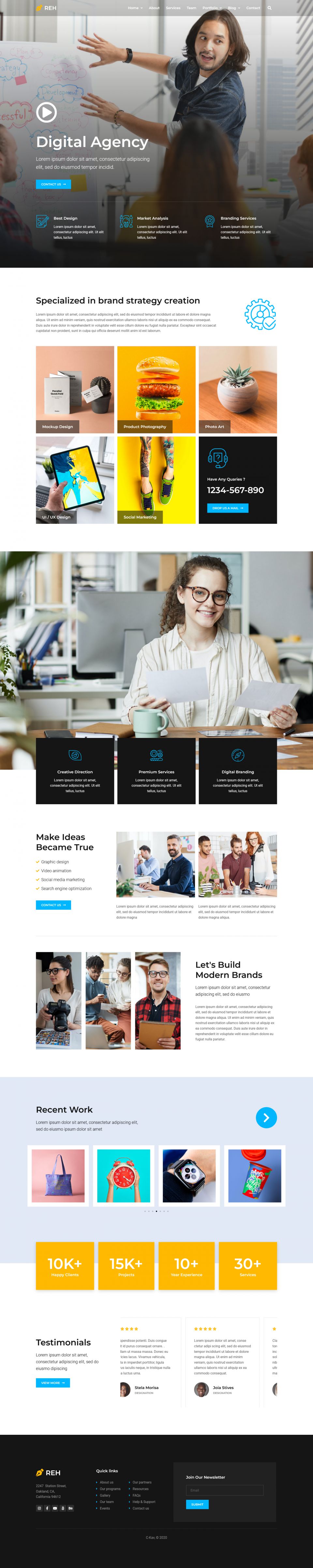 WordPress template ThemeForest Reh