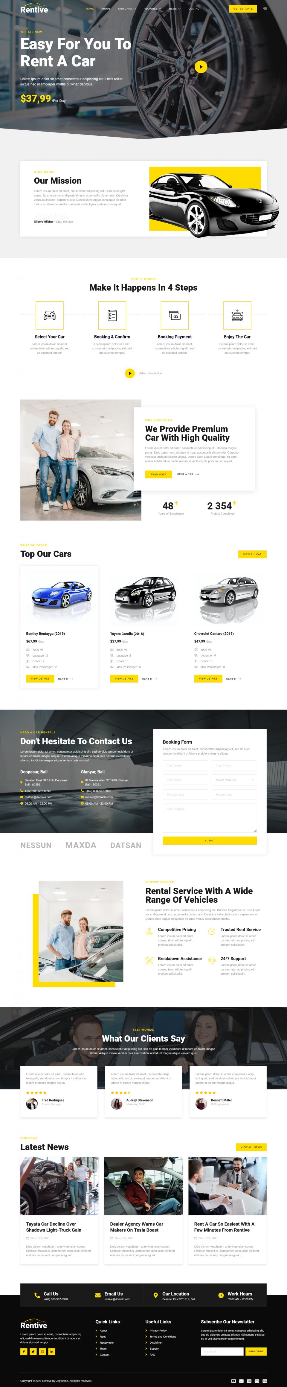 Template ThemeForest Rentive WordPress template ThemeForest Rentive