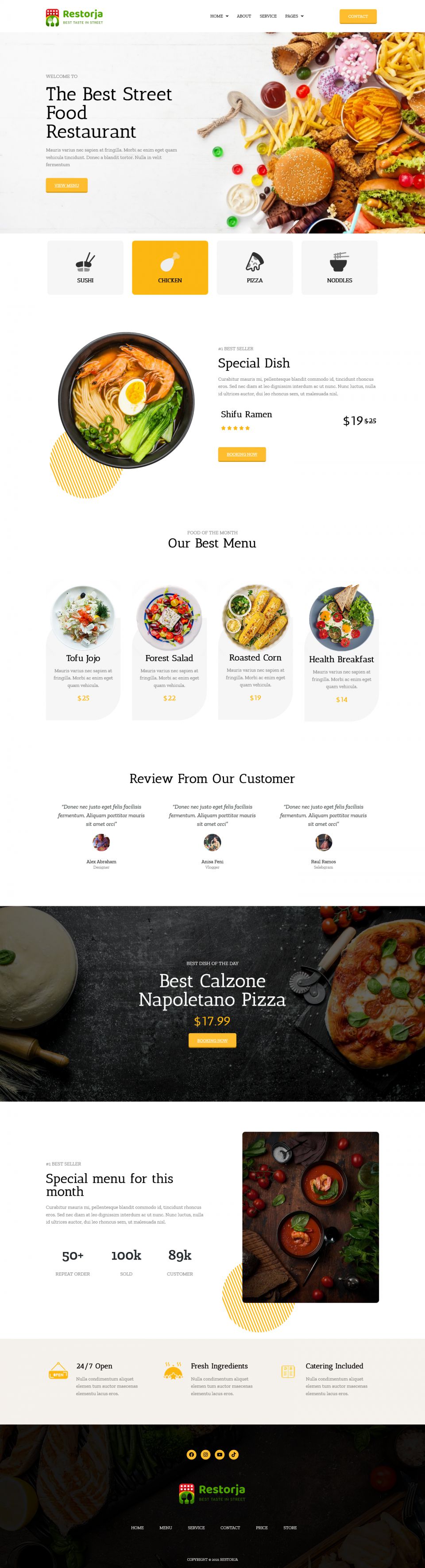 WordPress template ThemeForest Restorja