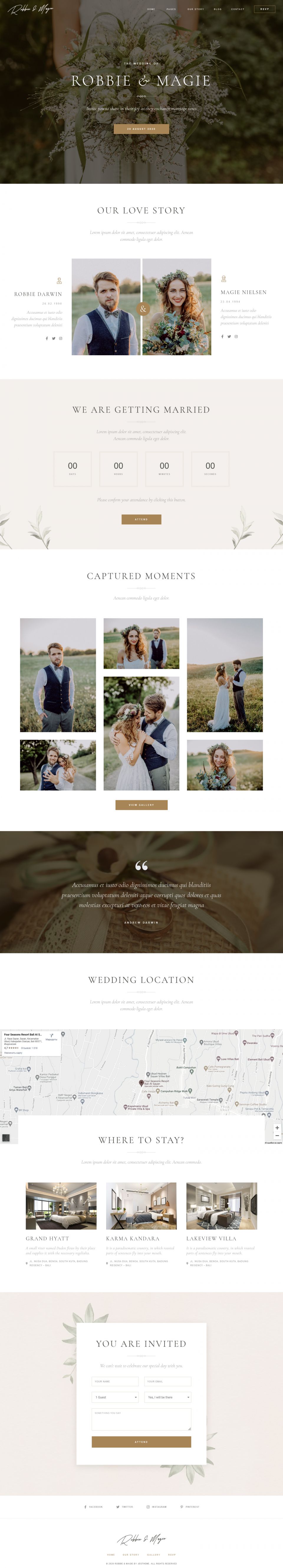 WordPress template ThemeForest Robbie & Magie