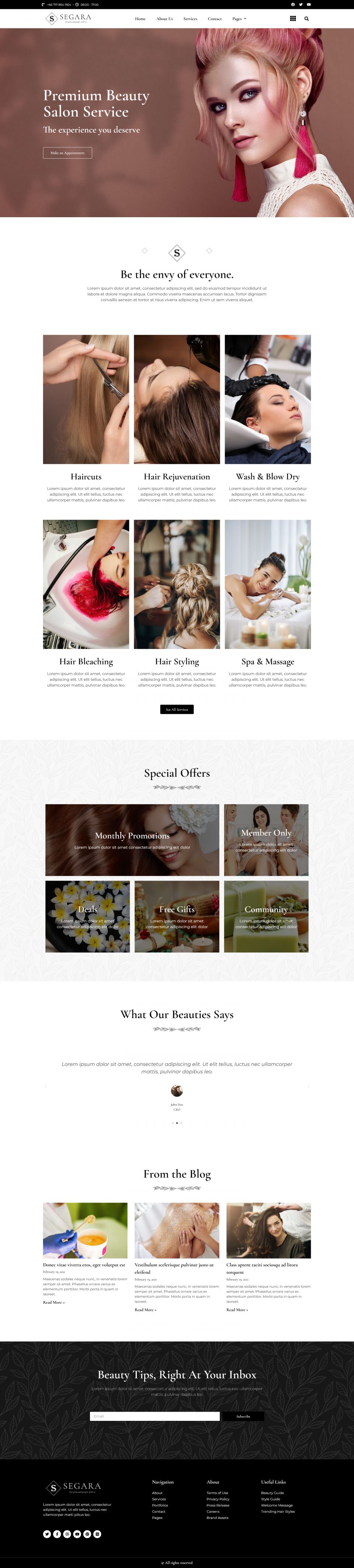 Template ThemeForest Segara WordPress template ThemeForest Segara