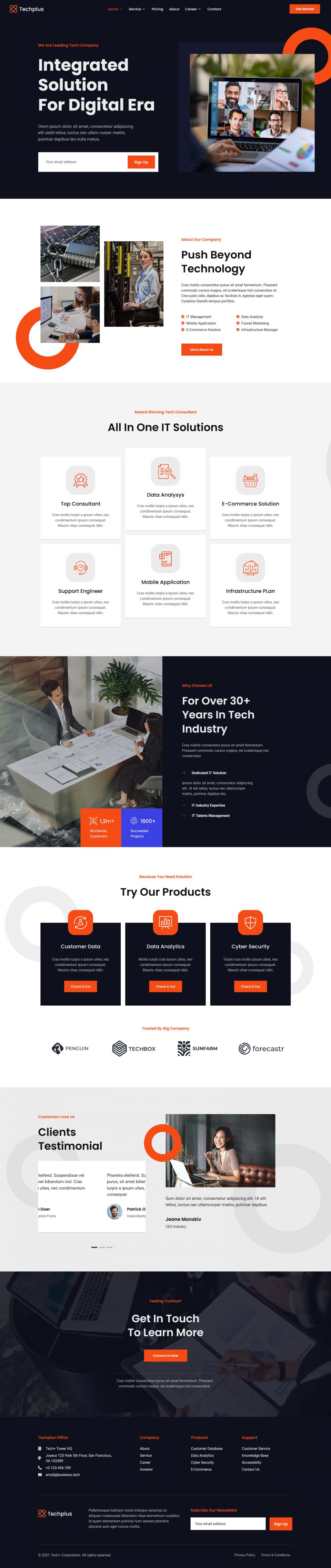 WordPress template ThemeForest Techplus