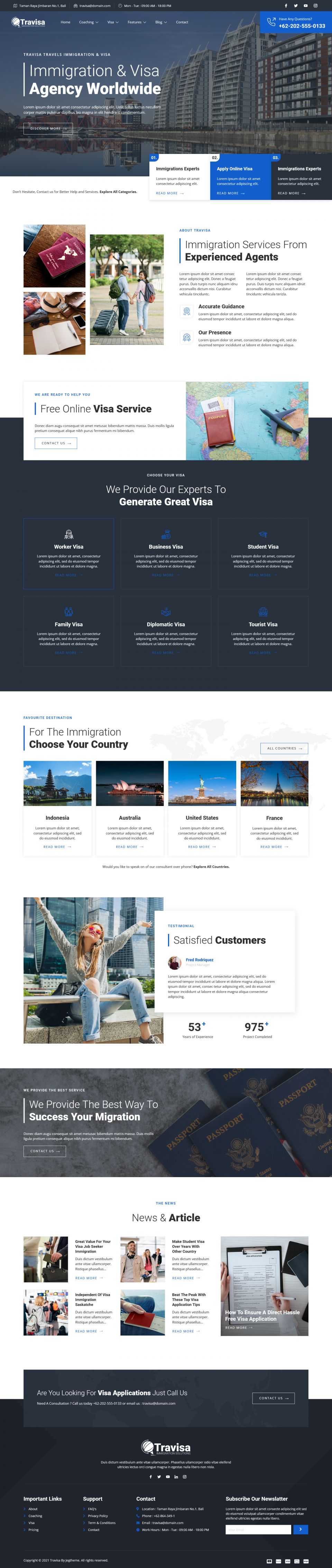 WordPress template ThemeForest Travisa