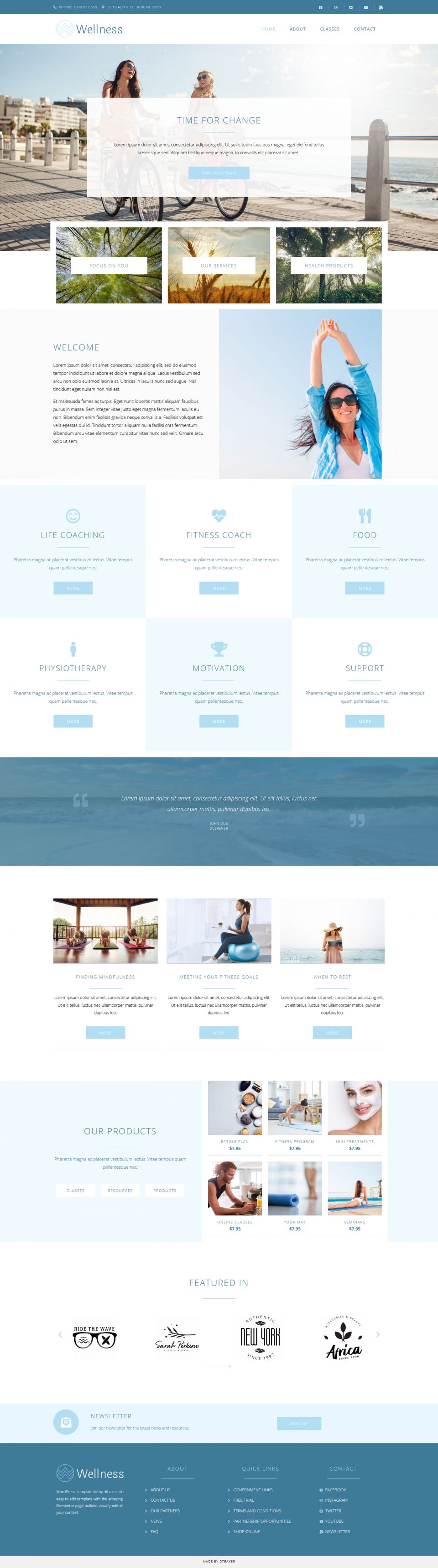 Template ThemeForest Wellness WordPress template ThemeForest Wellness