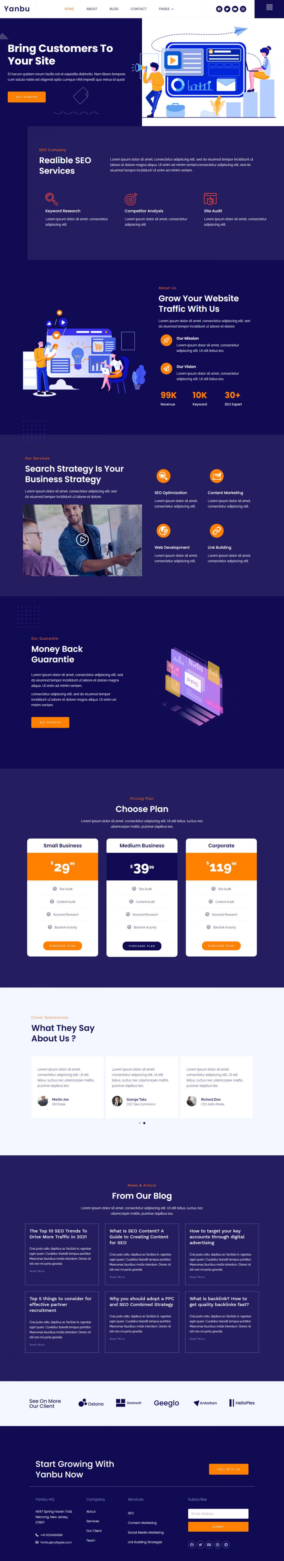 WordPress template ThemeForest Yanbu