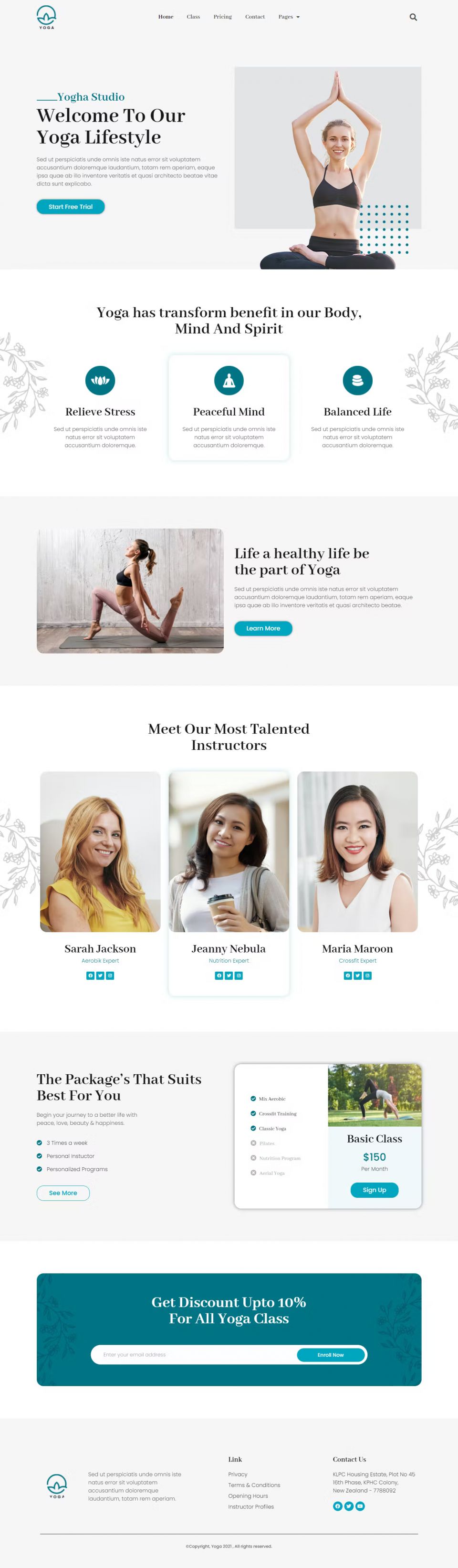WordPress template ThemeForest Yogha