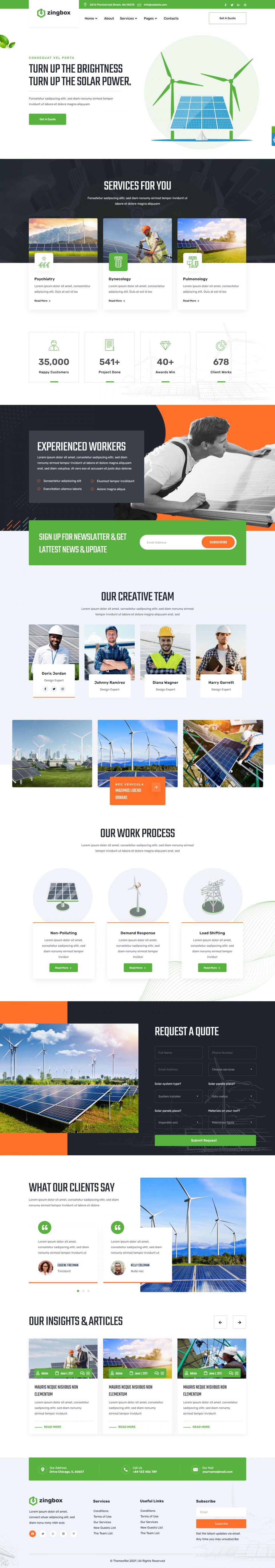 WordPress template ThemeForest Zingbox