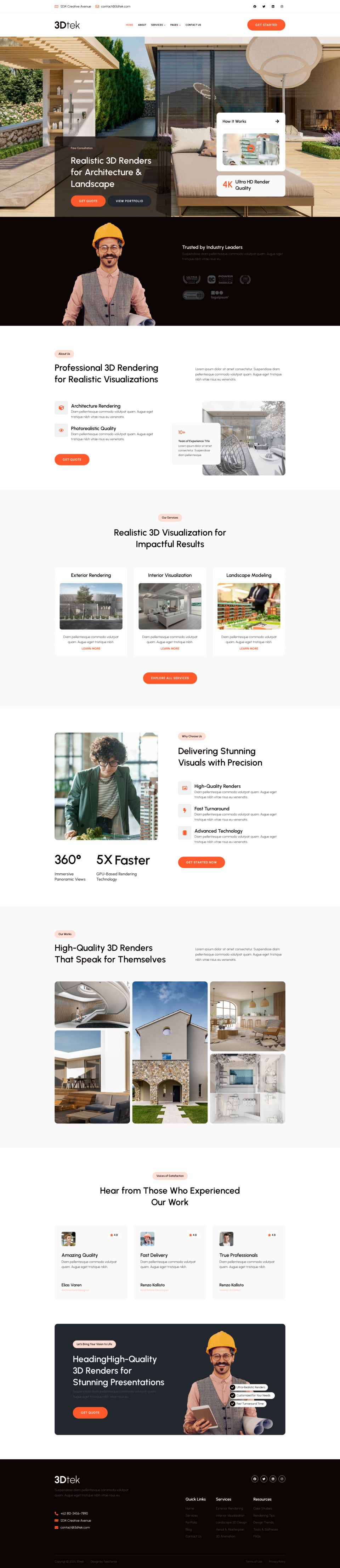 WordPress template ThemeForest 3DTek