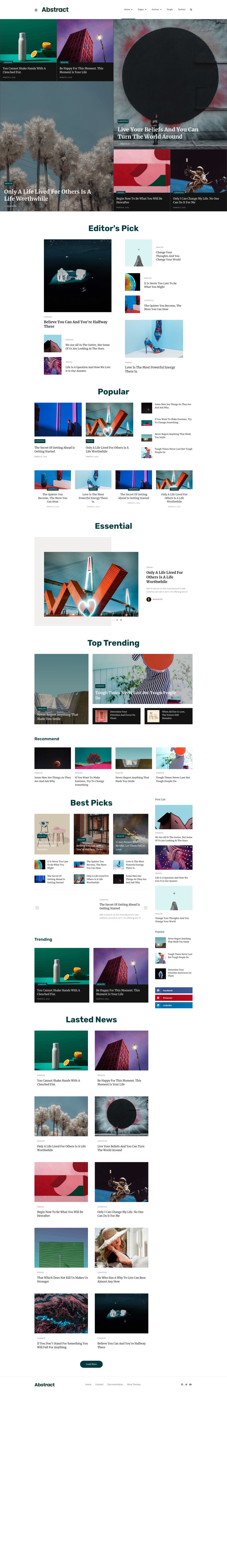 WordPress template ThemeForest Abstract