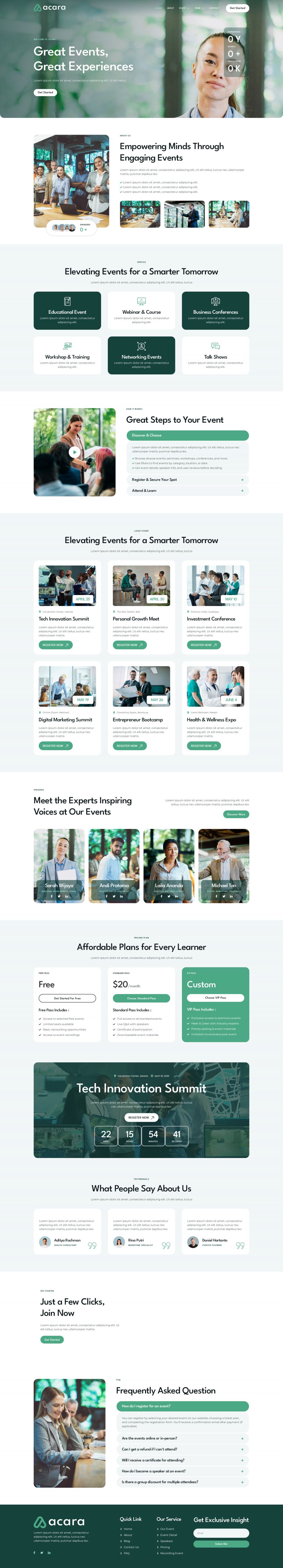 WordPress template ThemeForest Acara
