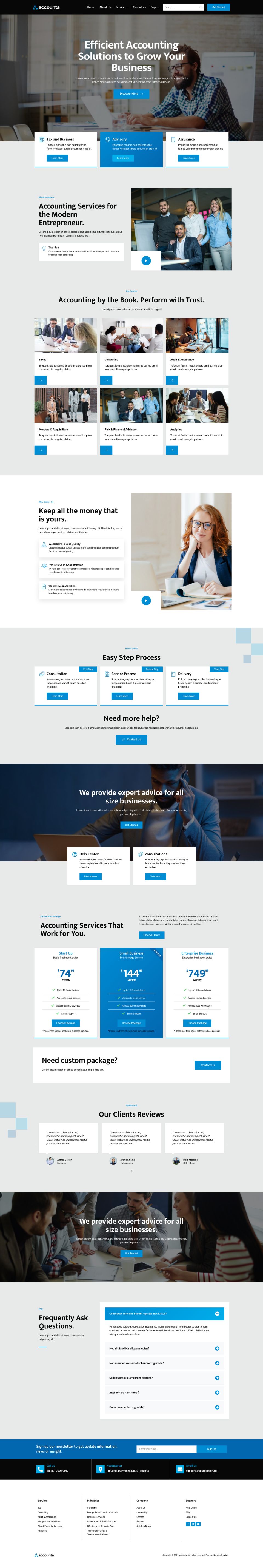 WordPress template ThemeForest Accounta