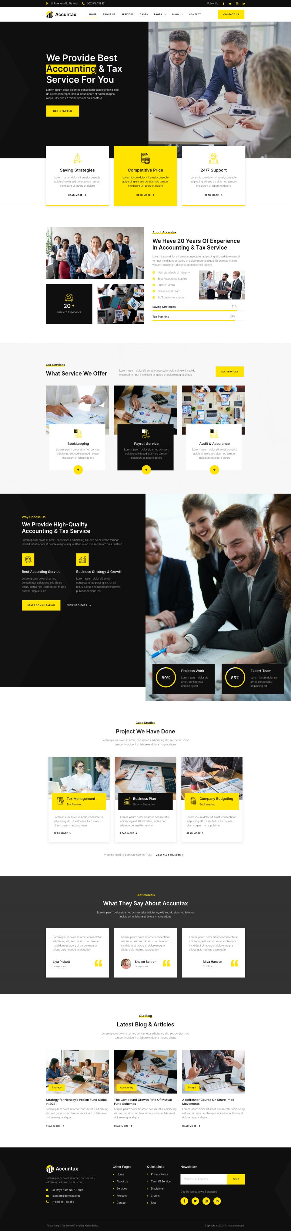 WordPress template ThemeForest Accuntax
