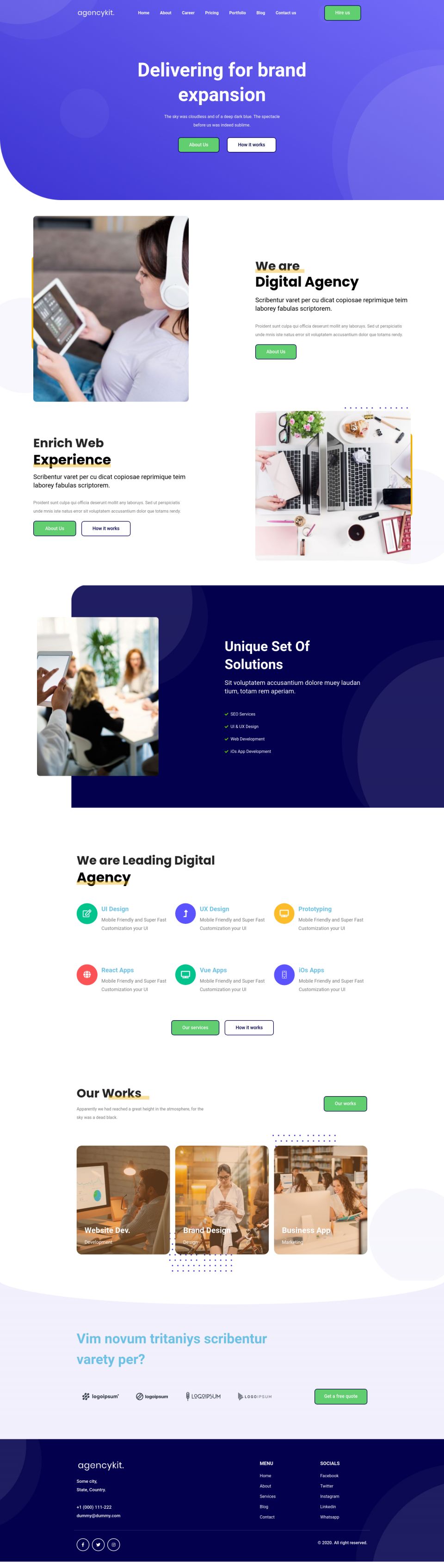 Template ThemeForest AgencyKit WordPress template ThemeForest AgencyKit