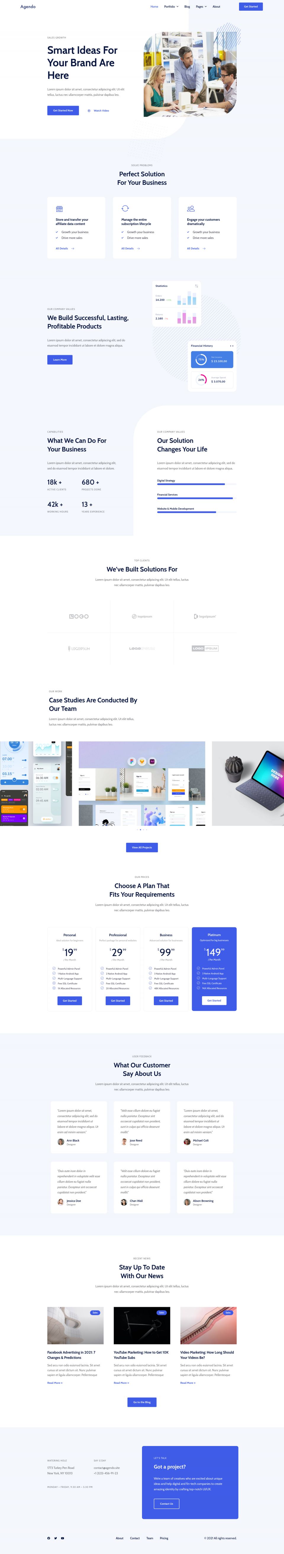 WordPress template ThemeForest Agendo