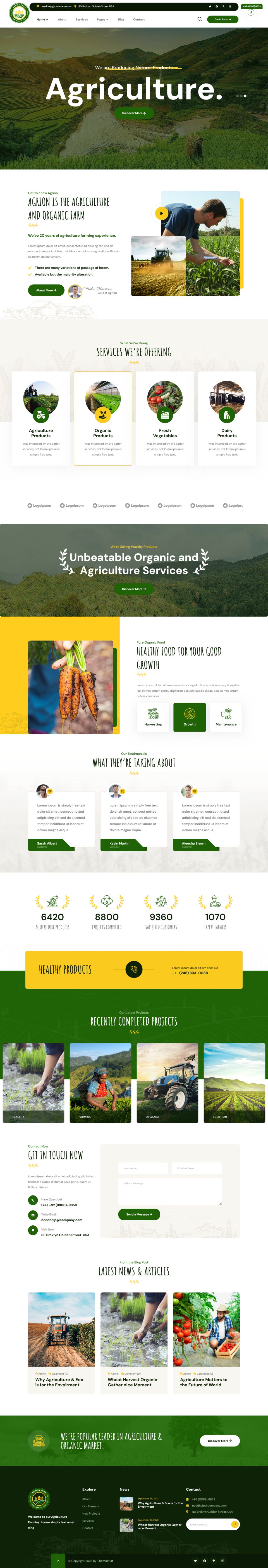Template ThemeForest Agrion WordPress template ThemeForest Agrion