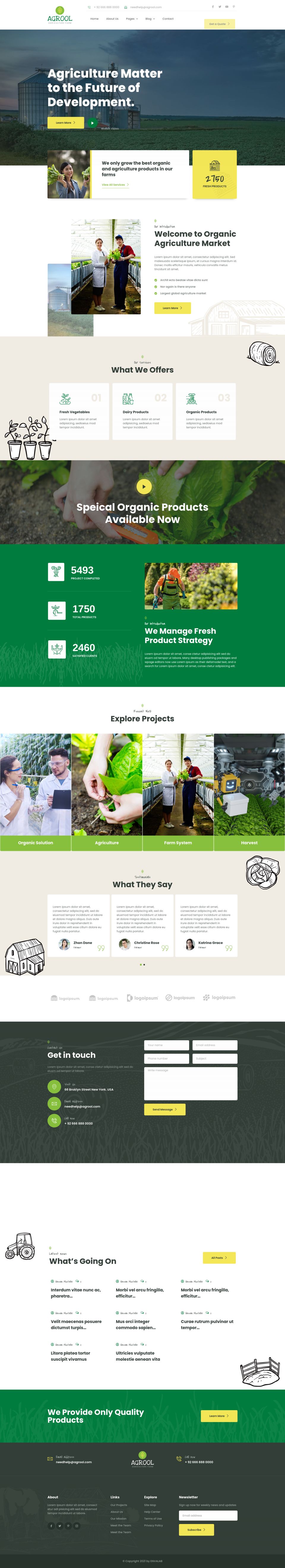 WordPress template ThemeForest Agrool
