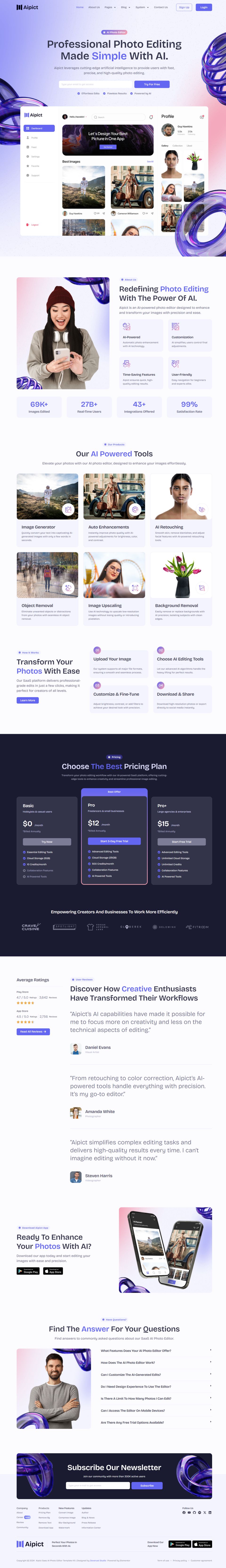 WordPress template ThemeForest Aipict