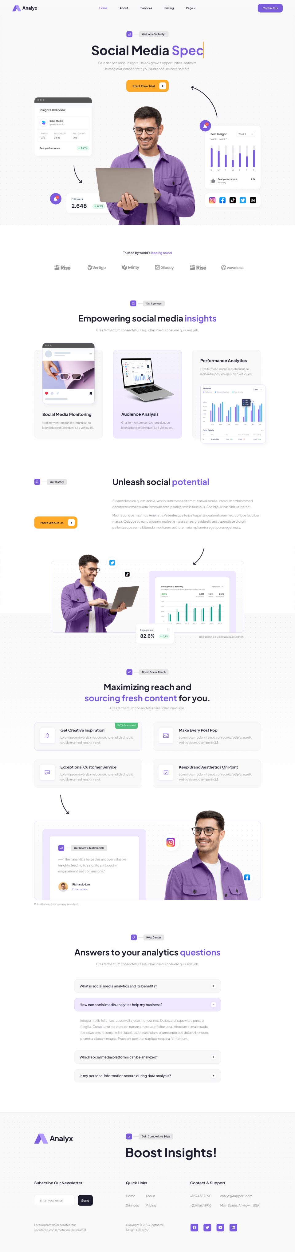 WordPress template ThemeForest Analyx