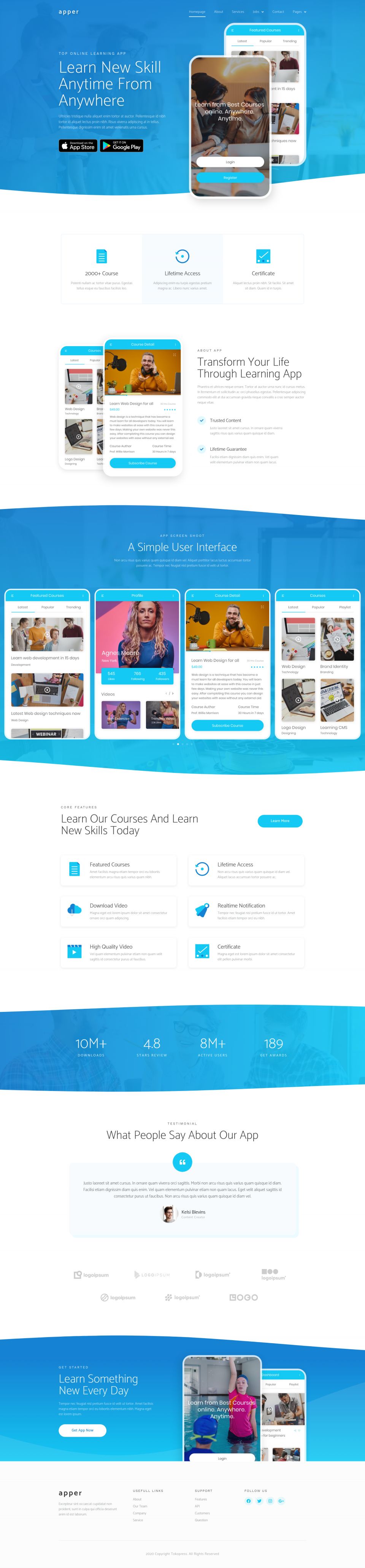 WordPress template ThemeForest Apper