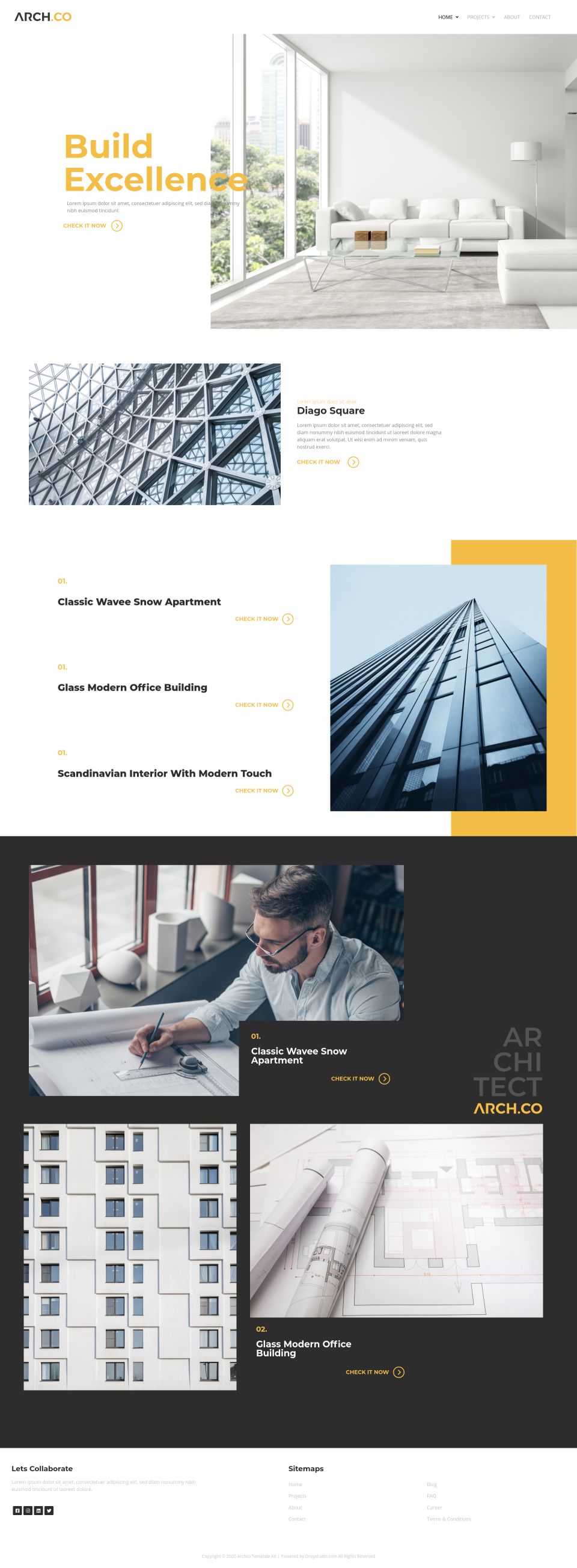 Template ThemeForest Archco WordPress template ThemeForest Archco