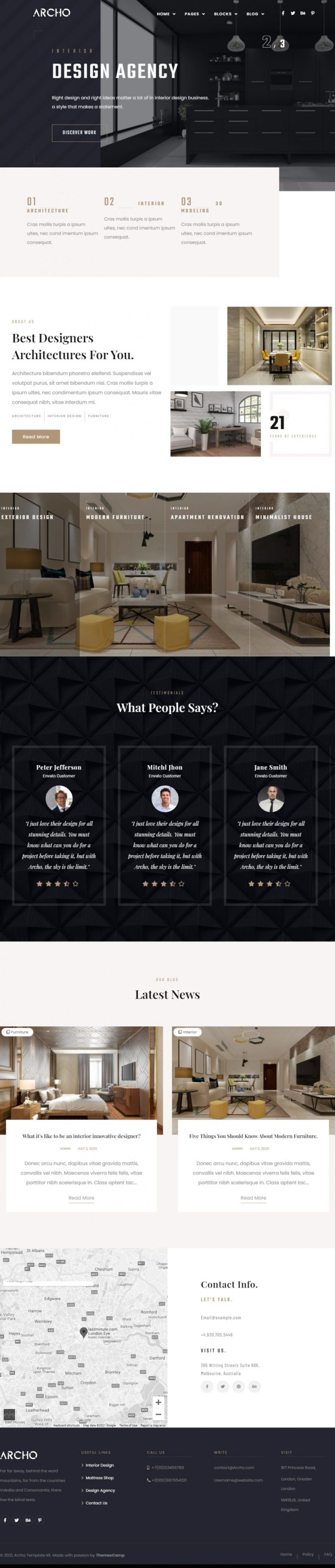 WordPress template ThemeForest Archo