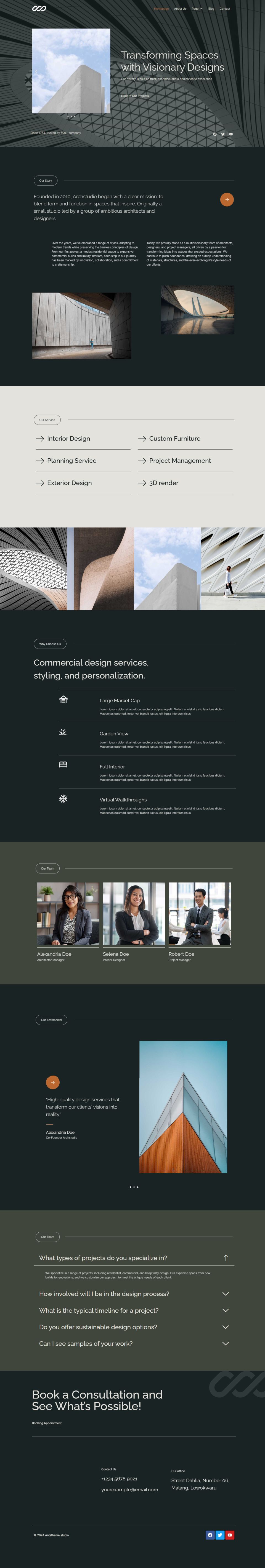 WordPress template ThemeForest Archstudio
