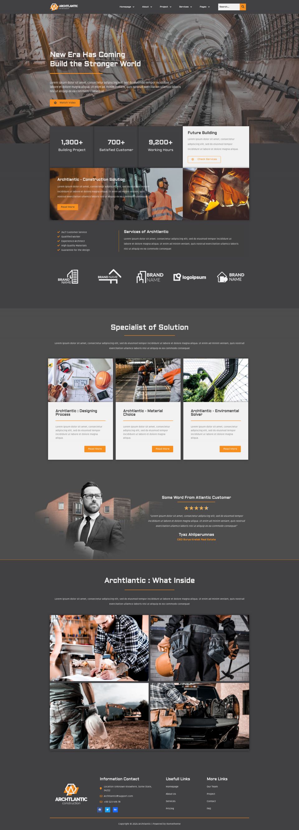 WordPress template ThemeForest Archtlantic
