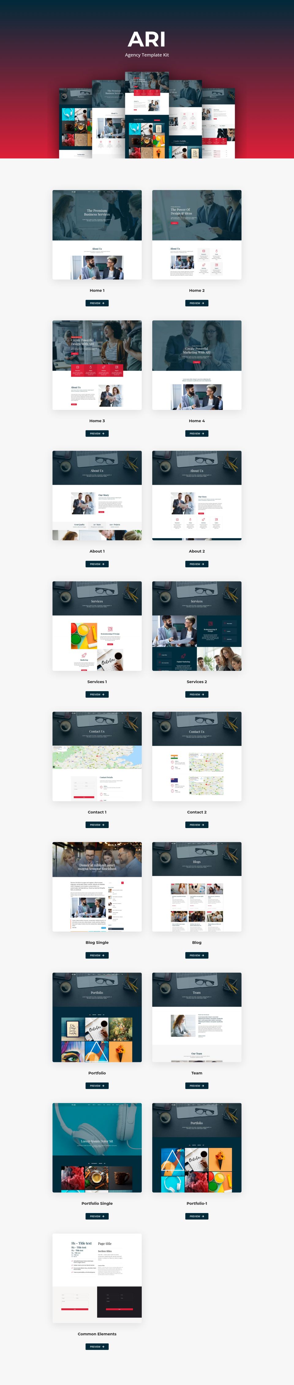 WordPress template ThemeForest ARI