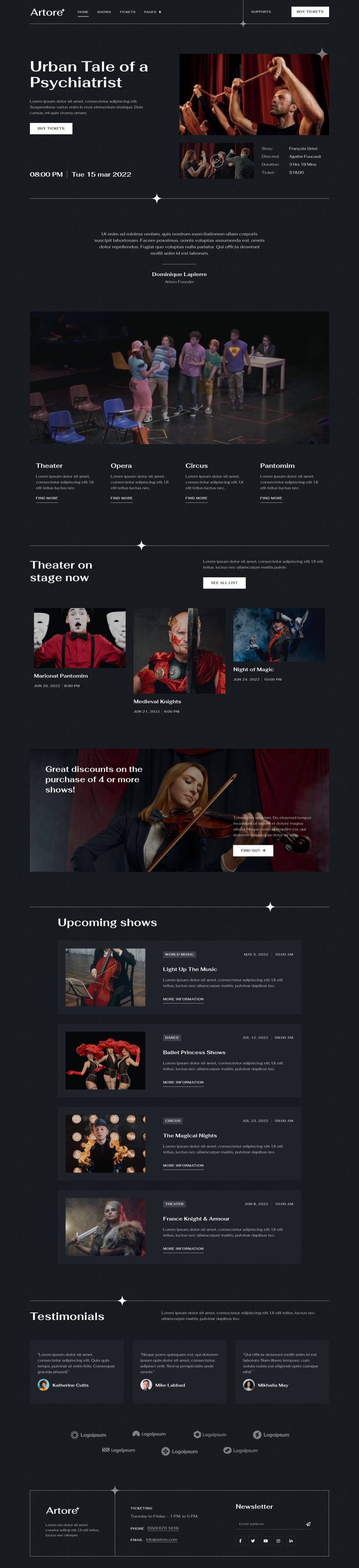 WordPress template ThemeForest Artore