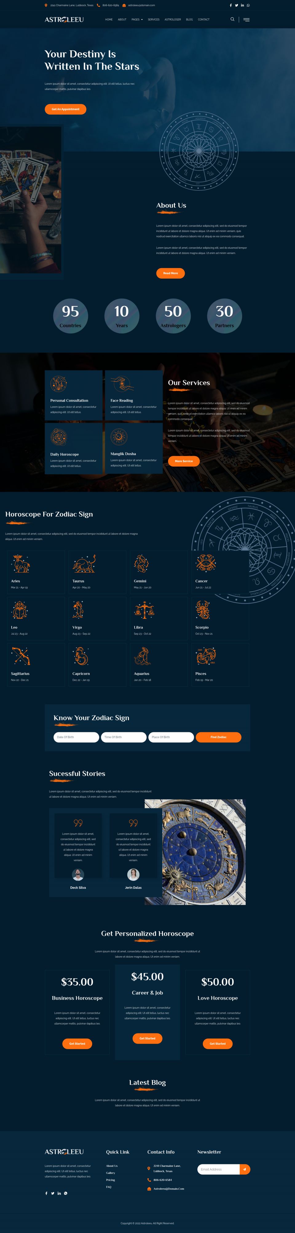 WordPress template ThemeForest Astroleeu
