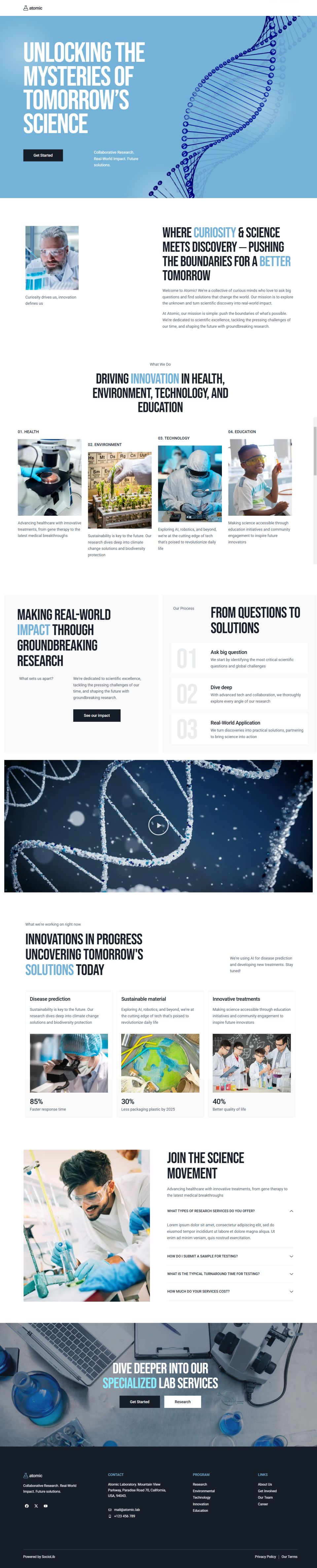 WordPress template ThemeForest Atomic
