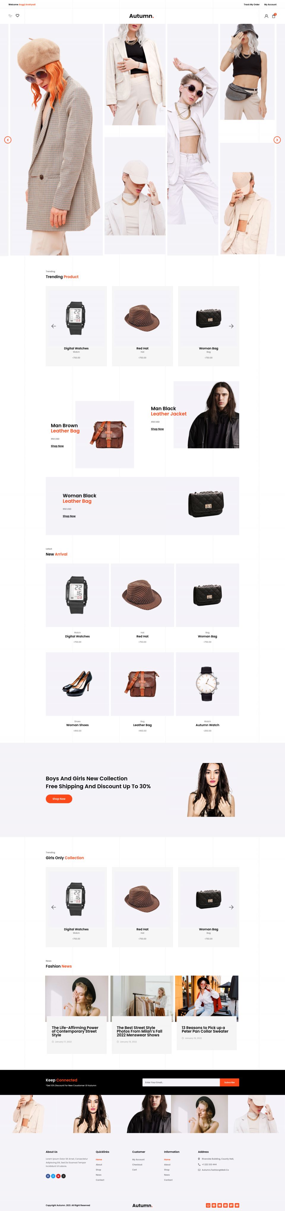 WordPress template ThemeForest Autumn